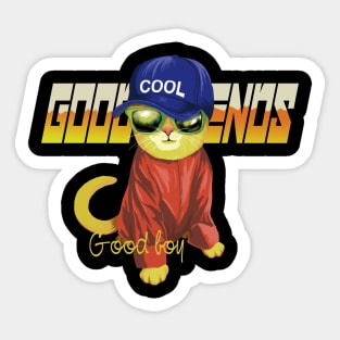 cool cat Sticker